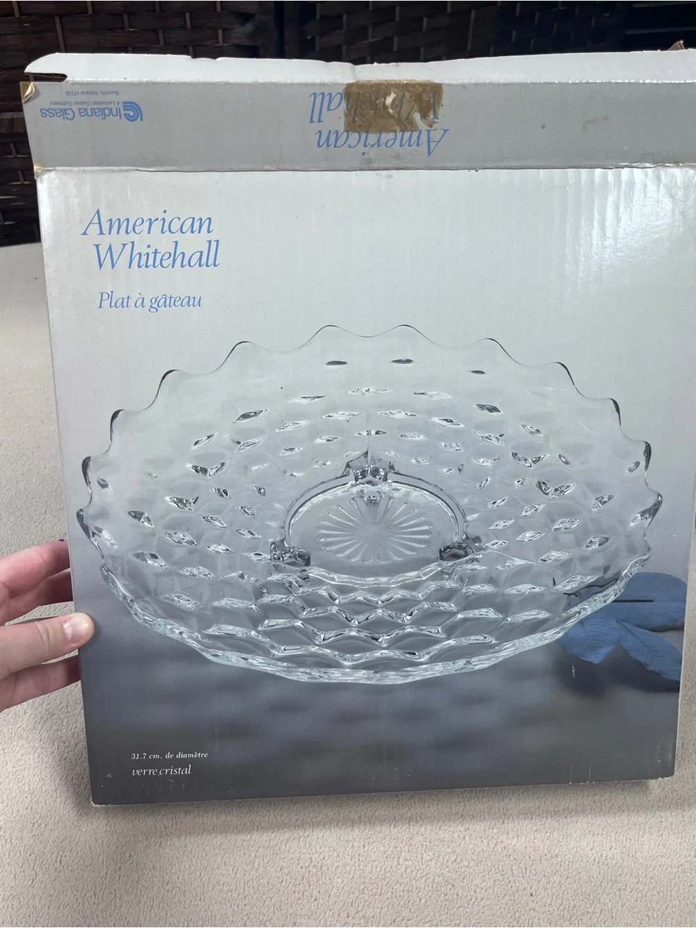 Vintage Glass Serving Plate